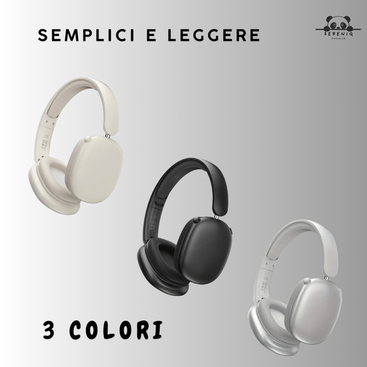 Cuffie wireless - design leggero e piegabile, microfono integrato, compatibile con cavo aux